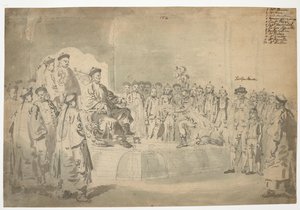 WD 961 Imperador recebendo a Embaixada; O primeiro encontro de Macartney com Qianlong, de um 