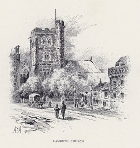 Igreja de Lambeth (gravura) de William Alexander Ansted