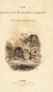 Titlepage com vinheta de um leão atacando um tigre. ,1834 (gravura) de William Alexander Forbes