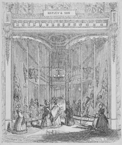 As instalações de Harvey e Filho no nº 9 Ludgate Hill, Ludgate Hill, City of London, 1845
