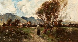 Homeward Bound (óleo sobre tela) de William Alfred Gibson