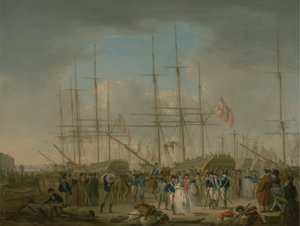 Hussardos a embarcar no Deptford de William Anderson