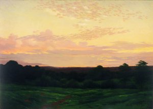 Noite, Somerset Valley, Pensilvânia, c.1898 (óleo sobre tela) de William Anderson Coffin