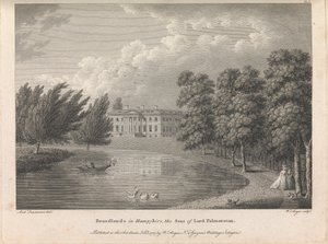 Broadlands in Hampshire, the Seat of Lord Palmerston (publicado por W. Angus), placa 1; página 42 (Volume Um)