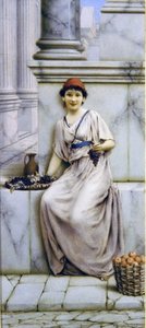 Um Fruiteller Romano (aguarela sobre papel) de William Anstey Dollond