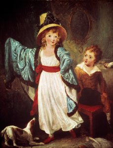 Les enfants deguises Pintura de William Artaud (1763-1823) Sol do século XIX. 0,51x0,41 m Paris, Musee Cognacq Jay.