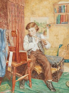 O Jovem Músico (aquarela) de William B. Bunney