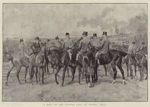 Uma reunião da caça de Grafton em Astwell Mills de William Barnes Wollen