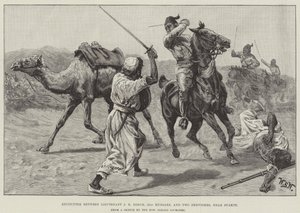 Encontro entre o tenente JR Beech, os 21s Hussars e os dois Dervishes, perto de Suakin de William Barnes Wollen