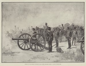 Inauguração do Instituto Imperial, Royal Horse Artillery, disparando uma saudação no Hyde Park