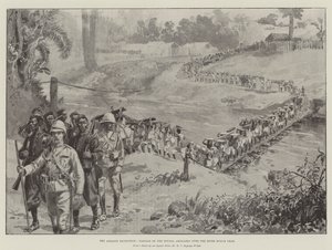 A Expedição Ashanti, Passagem da Artilharia Houssa sobre o Rio Busum Prah de William Barnes Wollen