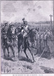 O Czar revendo seu exército em Sebastopol 1856 AD de William Barnes Wollen