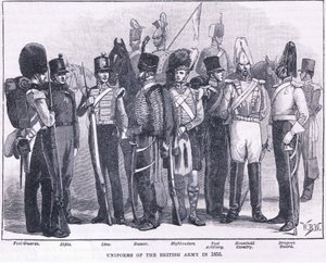 Uniformes do exército britânico em 1855 AD de William Barnes Wollen