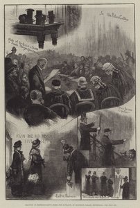 Eleição de pares representativos para a Escócia, no Palácio de Holyrood, Edimburgo de William Bazett Murray