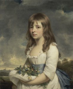 Retrato de uma menina, c.1790 (óleo sobre tela) de William Beechey
