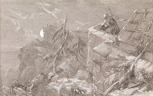 Atacando o Castelo (caneta e tinta com a cor do corpo) de William Bell Scott