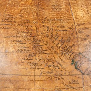 Globo terrestre inglês primitivo, c.1673