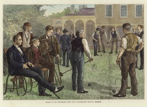 Croquet na casa de convalescença do Hospital São Bartolomeu, Highgate de William Biscombe Gardner