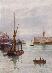 No porto de Ramsgate (litografia a cores) de William Biscombe Gardner