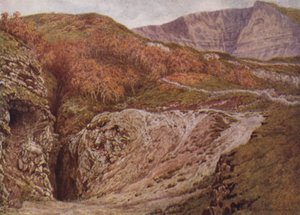 Odin Mine e Mam Tor, perto de Castleton (cor litho)