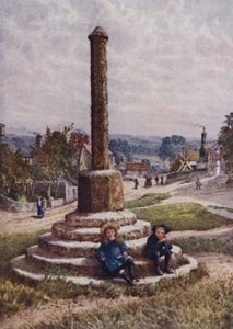 The Old Cross, Great Longstone (cor litho)