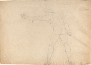 Um Anjo Guerreiro [reto] de William Blake