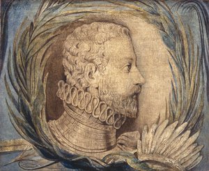 Alonso de Ercilla y Zúñiga, c.1800 (têmpera sobre tela) de William Blake