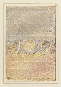 &39;E os trinta e dois condados ...&39;, ilustração 72 de &39;Jerusalém&39; (Bentley cópia E) 1804-20 (gravura em relevo com caneta e aquarela sobre papel) de William Blake