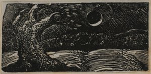Árvore destruída e colheitas achatadas, das Pastorais de Virgílio de William Blake