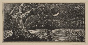 Árvores destruídas e colheitas achatadas, da Pastoral de Thorntons de Virgil, 1821. de William Blake