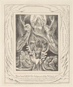 Livro de Job, Placa 16, A Queda de Satanás de William Blake