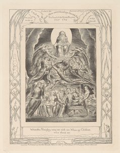 Livro de Jó, Placa 2, Satanás perante o Trono de Deus de William Blake
