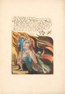 Europa. Uma profecia, ilustração 17, disparada das alturas. . . . (Bentley 18) de William Blake