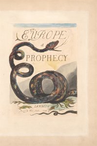 Europa. A Prophecy, Plate 2, Title Page de William Blake