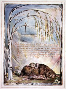 "In Thunders Ends the Voice", placa 7 de "America, a Prophecy". de William Blake
