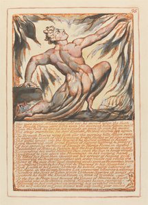 Jerusalém, Placa 95, Sua voz perfurou a orelha fria de argila de Albions .... de William Blake