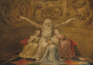 Job and His Daughters, 17991800. de William Blake