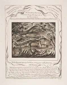 Trabalhos Sonhos maus, das ilustrações do livro de trabalho, 1825-26. de William Blake
