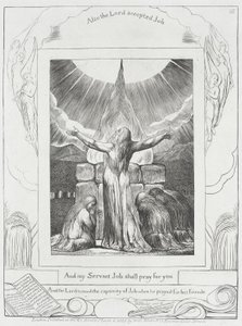 A oração de Jó foi atendida de William Blake