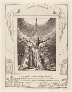 O sacrifício de Jó de William Blake