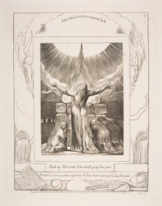 Jobs Sacrifice, de Ilustrações do Livro de Jó, 1825-26. de William Blake