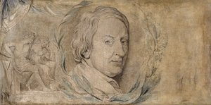John Dryden, c.1800 (têmpera sobre tela) de William Blake