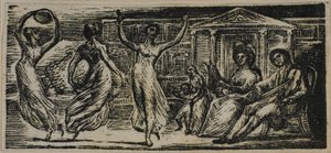 Menalcas Vendo Mulheres Dançando, das Pastorais de Virgílio de William Blake