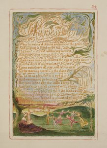 P.125-1950.pt24 Canção das enfermeiras: prato 24 de Songs of Innocence e of Experience (exemplar AA) c.1815-26 (gravura, tinta e wc) de William Blake