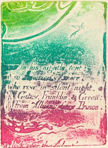 Reiniciar a partir de fragmento de placa cancelada para A Prophecy, 1793. de William Blake