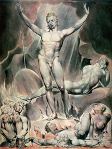 Satanás despertando os anjos rebeldes, 1808 de William Blake