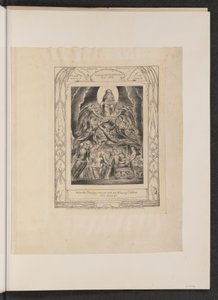 Satanás diante do trono de Deus, 1825. de William Blake