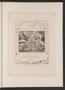 Satanás ferindo Jó com furúnculos de William Blake