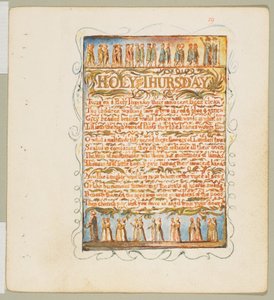 Canções de Inocência e de Experiência: Quinta-feira Santa, ca. 1815. de William Blake