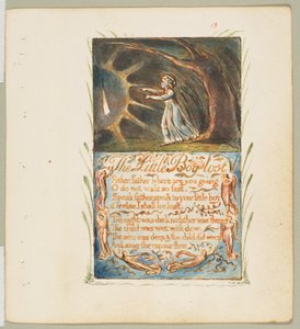 Canções de Inocência e de Experiência: "Little Boy Lost", ca. 1825. de William Blake